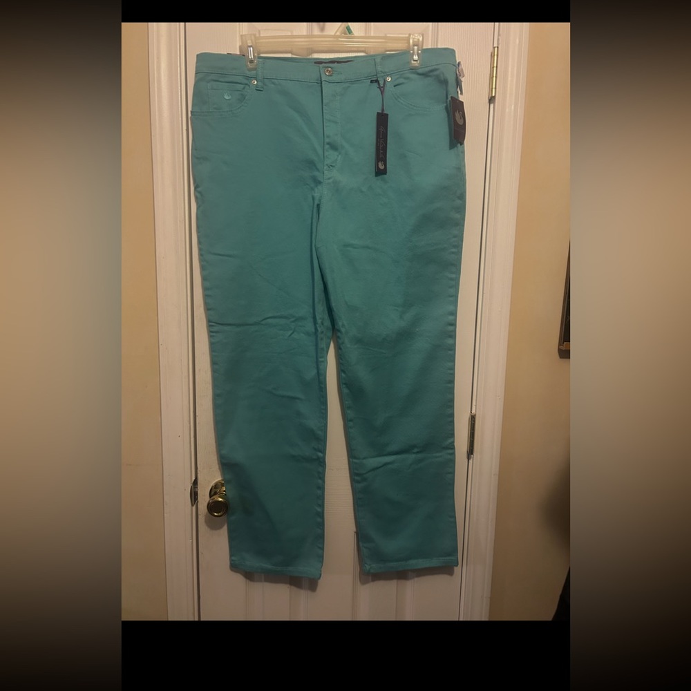 Gloria Vanderbilt Women's👩🏻Amanda Average Teal Jeans👖Sz 18